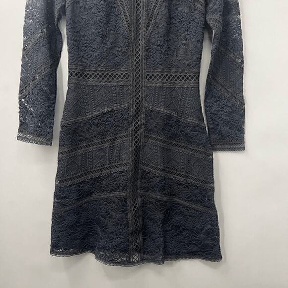 $450 The Kooples Mini Dress Womens Small Lace Modest Dark Academia Glam Swiftie - Picture 6 of 15